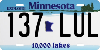 MN license plate 137LUL