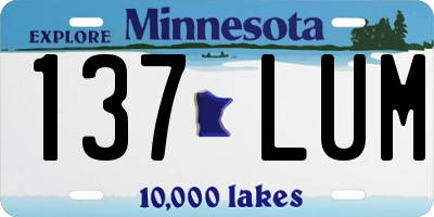 MN license plate 137LUM