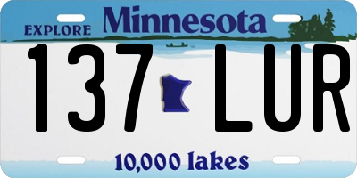 MN license plate 137LUR