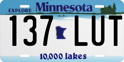 MN license plate 137LUT