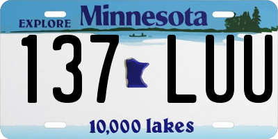 MN license plate 137LUU
