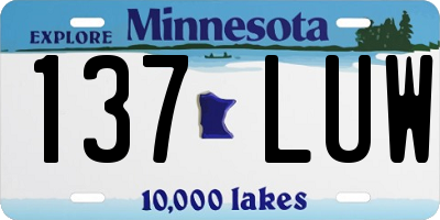 MN license plate 137LUW