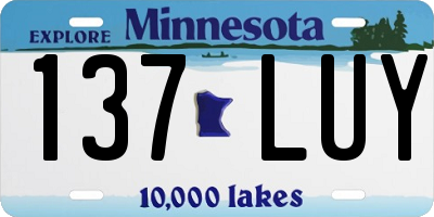 MN license plate 137LUY