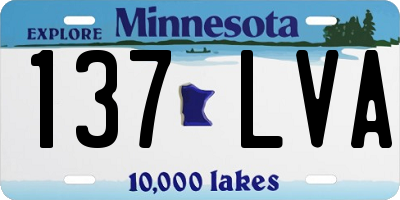 MN license plate 137LVA