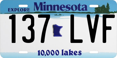 MN license plate 137LVF