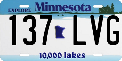 MN license plate 137LVG