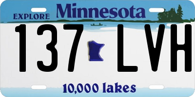 MN license plate 137LVH