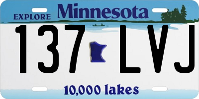 MN license plate 137LVJ
