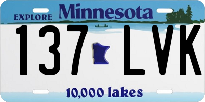 MN license plate 137LVK