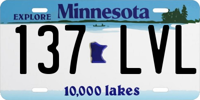 MN license plate 137LVL