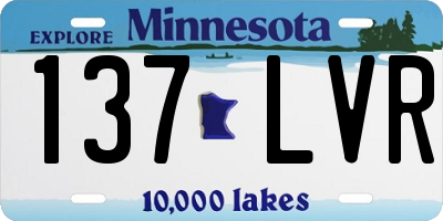 MN license plate 137LVR