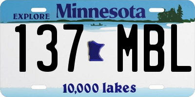 MN license plate 137MBL