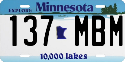 MN license plate 137MBM