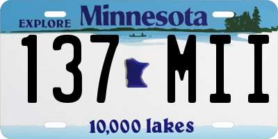 MN license plate 137MII