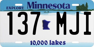 MN license plate 137MJI