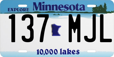 MN license plate 137MJL