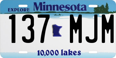 MN license plate 137MJM