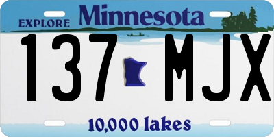 MN license plate 137MJX