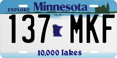 MN license plate 137MKF