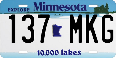 MN license plate 137MKG