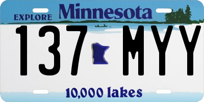 MN license plate 137MYY
