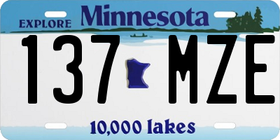 MN license plate 137MZE