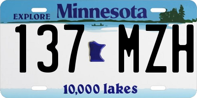 MN license plate 137MZH