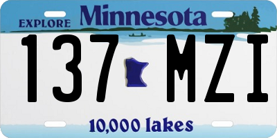 MN license plate 137MZI