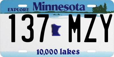 MN license plate 137MZY