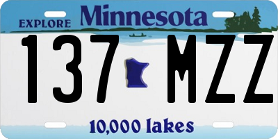 MN license plate 137MZZ