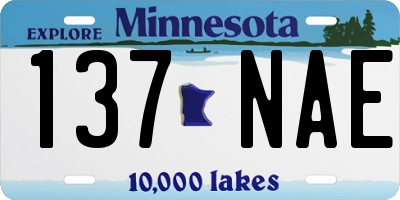 MN license plate 137NAE