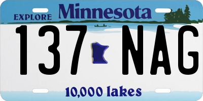 MN license plate 137NAG