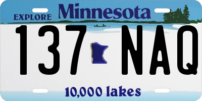 MN license plate 137NAQ