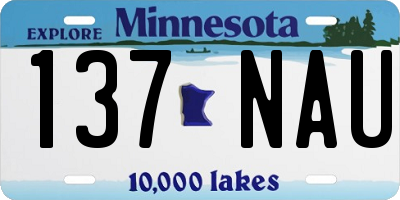 MN license plate 137NAU