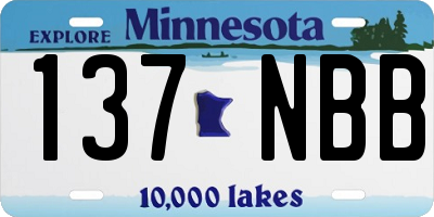 MN license plate 137NBB