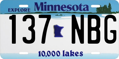 MN license plate 137NBG