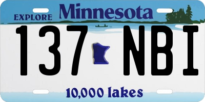MN license plate 137NBI