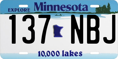 MN license plate 137NBJ
