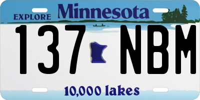MN license plate 137NBM