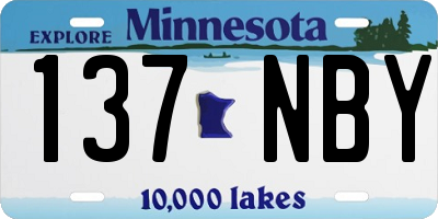 MN license plate 137NBY