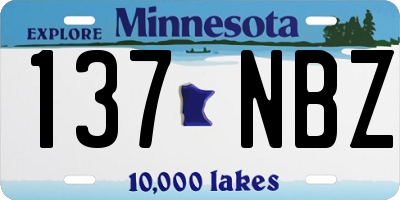 MN license plate 137NBZ