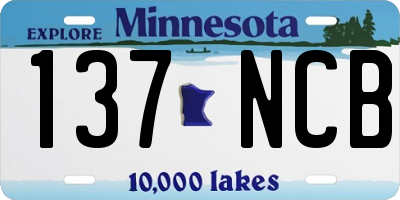 MN license plate 137NCB