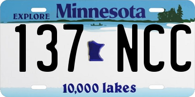 MN license plate 137NCC