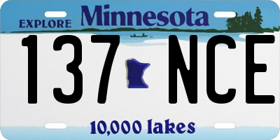 MN license plate 137NCE