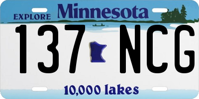 MN license plate 137NCG