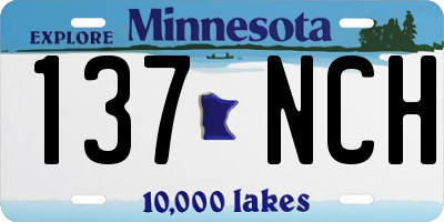 MN license plate 137NCH