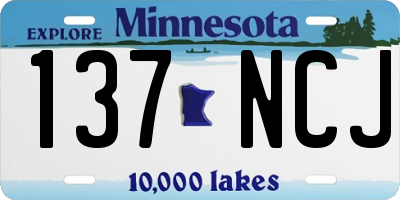 MN license plate 137NCJ