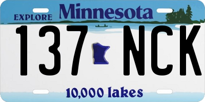 MN license plate 137NCK
