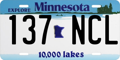 MN license plate 137NCL