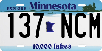 MN license plate 137NCM